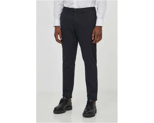 BOSS Green pantaloni barbati, culoarea bleumarin, mulata 50513436