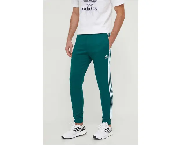 adidas Originals pantaloni de trening culoarea verde, cu imprimeu IR9886