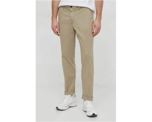 United Colors of Benetton pantaloni barbati, culoarea bej, drept