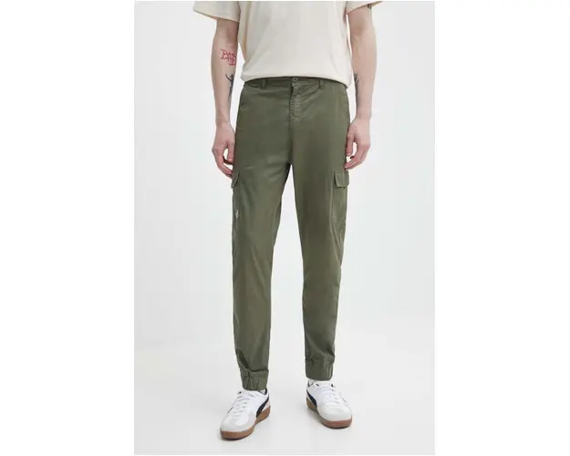 Quiksilver pantaloni barbati, culoarea verde