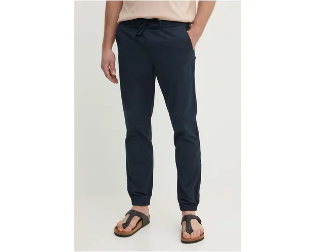 Pepe Jeans pantaloni PULL ON CUFFED SMART PANTS barbati, culoarea albastru marin, mulata, PM211687