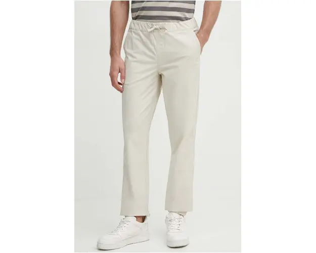 Pepe Jeans pantaloni PULL ON CUFFED SMART PANTS barbati, culoarea bej, mulata, PM211687