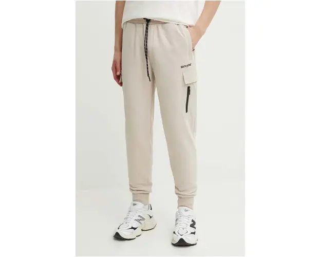 Sixth June pantaloni de trening culoarea bej, cu imprimeu