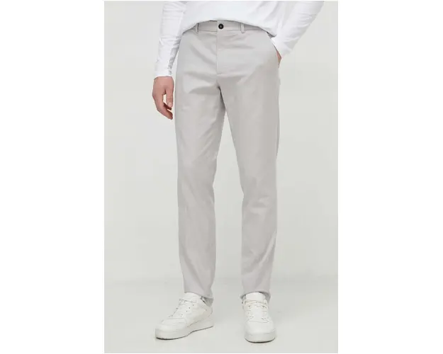 Sisley pantaloni barbati, culoarea gri, mulata