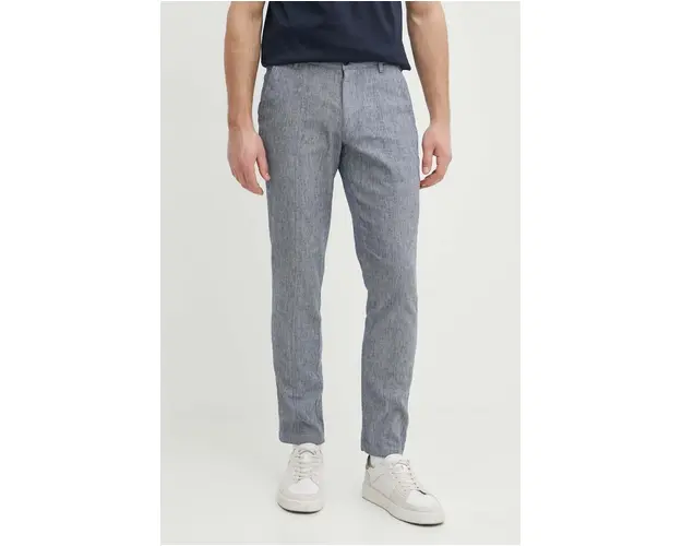 Michael Kors pantaloni din in culoarea albastru marin, drept