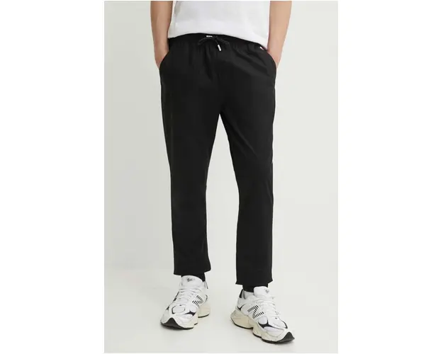 Tommy Jeans pantaloni barbati, culoarea negru, DM0DM19457