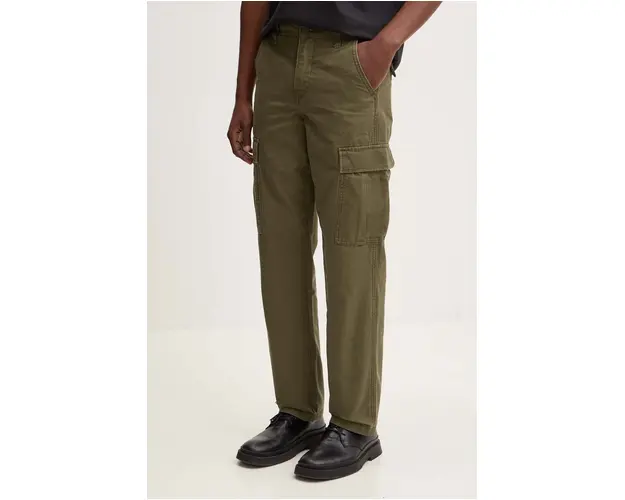 Levi's pantaloni barbati, culoarea verde, drept