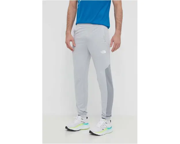 The North Face pantaloni de trening culoarea gri, neted, NF0A87JFJ4U1