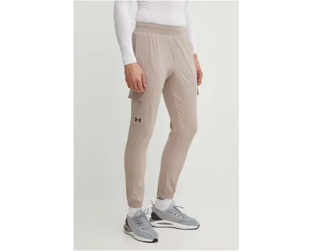 Under Armour pantaloni de antrenament culoarea bej