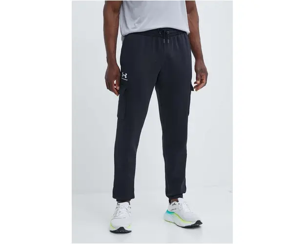Under Armour pantaloni de trening Essential culoarea negru, neted