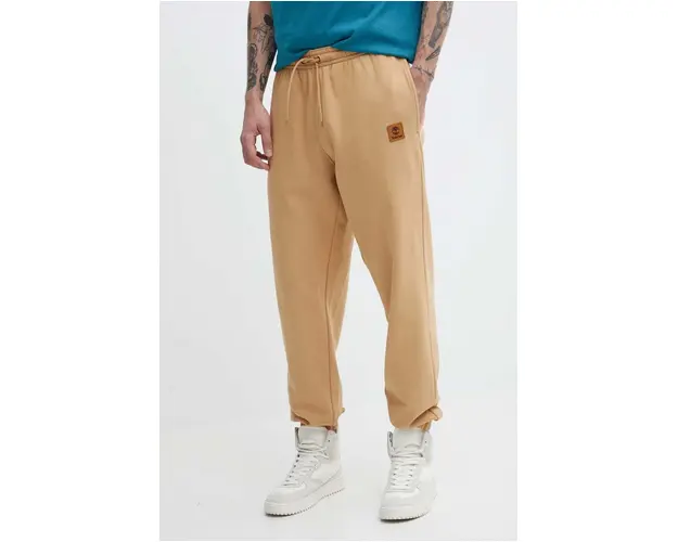 Timberland pantaloni de trening culoarea maro, neted, TB0A5UVYEH31