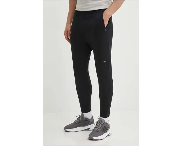 Reebok pantaloni de trening Active Collective culoarea negru, neted, 100075686