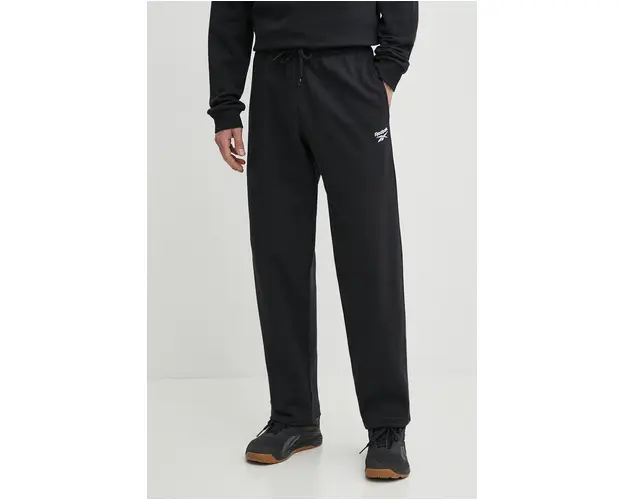 Reebok pantaloni de trening Identity culoarea negru, neted, 100202820