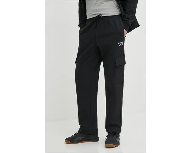 Reebok pantaloni de trening Identity culoarea negru, neted, 100202881