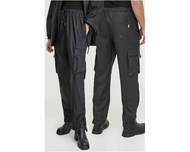 Rains pantaloni de trening 18850 Pants culoarea negru, neted
