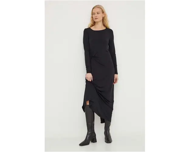 Bruuns Bazaar rochie culoarea negru, maxi, mulata