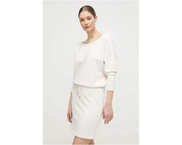 Dkny rochie culoarea bej, mini, drept