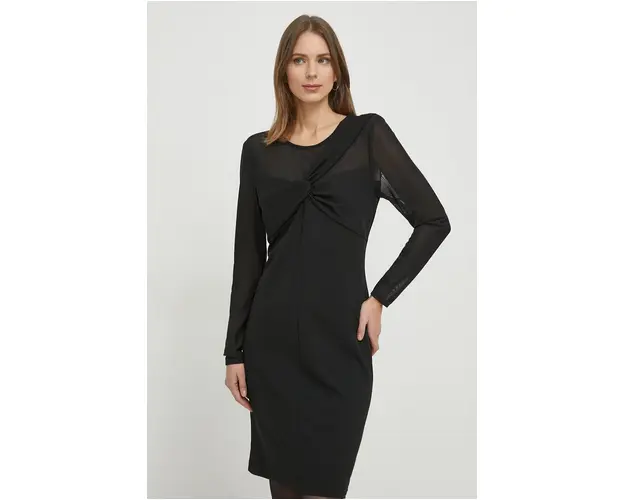 Dkny rochie culoarea negru, mini, drept