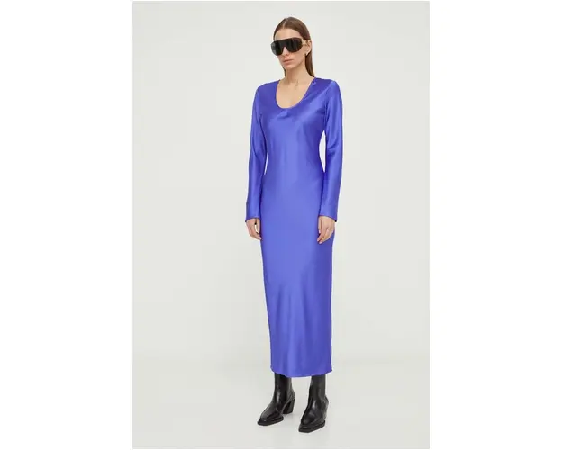 Samsoe Samsoe rochie culoarea violet, maxi, mulata