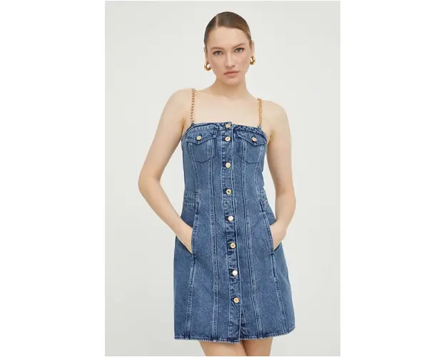 MICHAEL Michael Kors rochie jeans mini, mulata