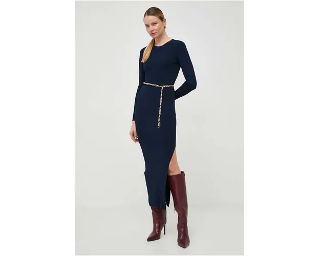MICHAEL Michael Kors rochie culoarea albastru marin, maxi, mulata