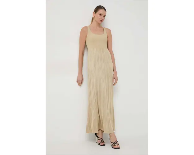 MICHAEL Michael Kors rochie culoarea auriu, maxi, evazati