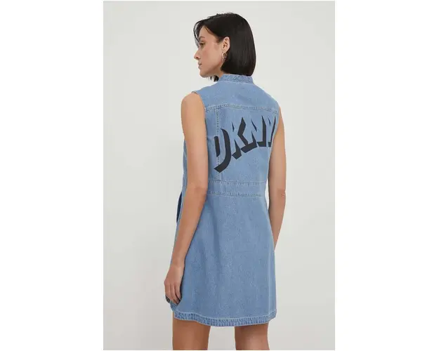 Dkny rochie jeans mini, evazati, D2A4BX52
