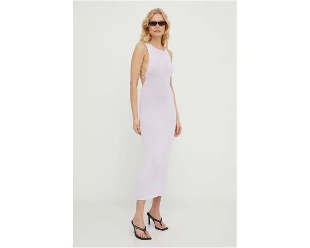 Alohas rochie culoarea violet, midi, mulata