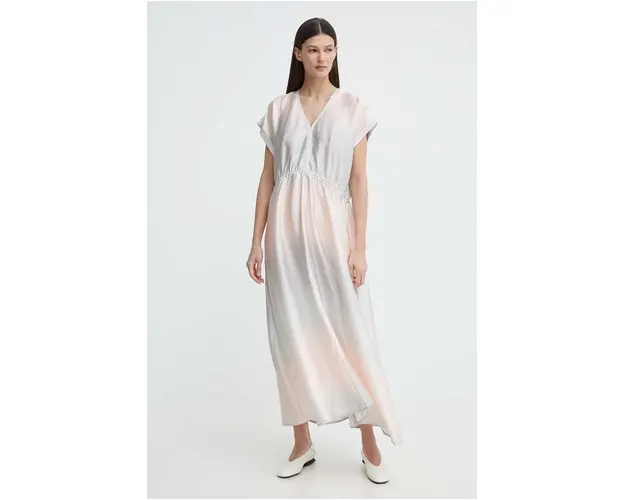 Bruuns Bazaar rochie FadingBBGalina culoarea bej, maxi, oversize, BBW3844