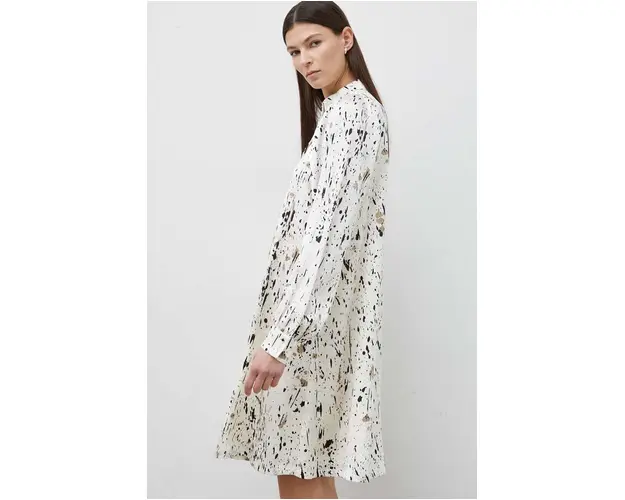 Bruuns Bazaar rochie AcaciaBBPhila dress culoarea bej, mini, evazati, BBW3865