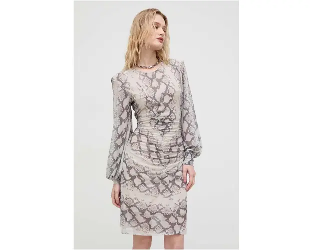 Bruuns Bazaar rochie culoarea bej, mini, mulata