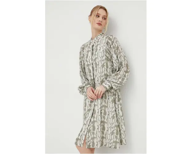 Bruuns Bazaar rochie culoarea bej, mini, oversize