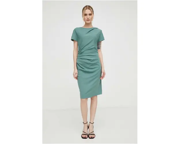 Tiger Of Sweden rochie culoarea verde, mini, drept