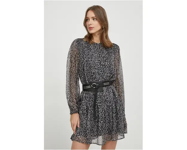 Pepe Jeans rochie culoarea negru, mini, evazati