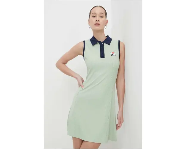 Fila rochie Lahore culoarea verde, mini, mulata, FAW0739