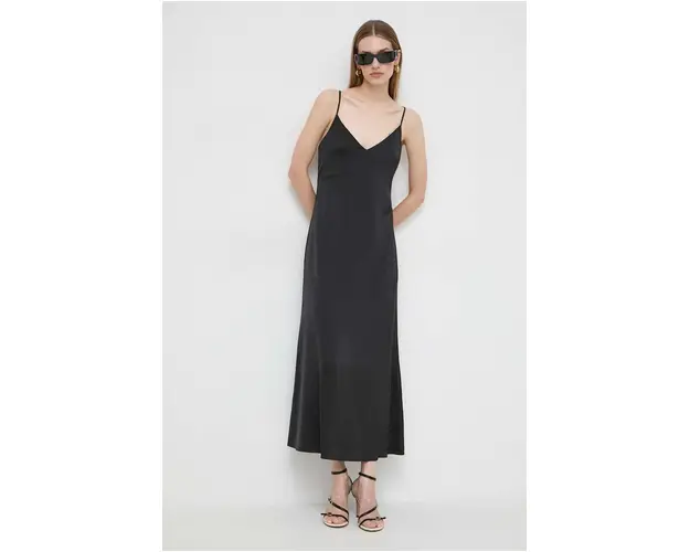 Ivy Oak rochie culoarea negru, maxi, drept IO117599