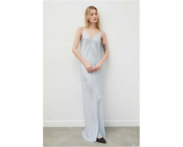 Herskind rochie de matase Mindy maxi, drept, 5173980