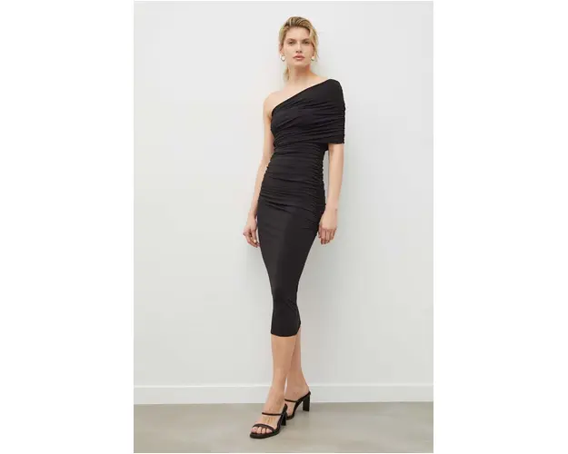Day Birger et Mikkelsen rochie culoarea negru, mini, mulata