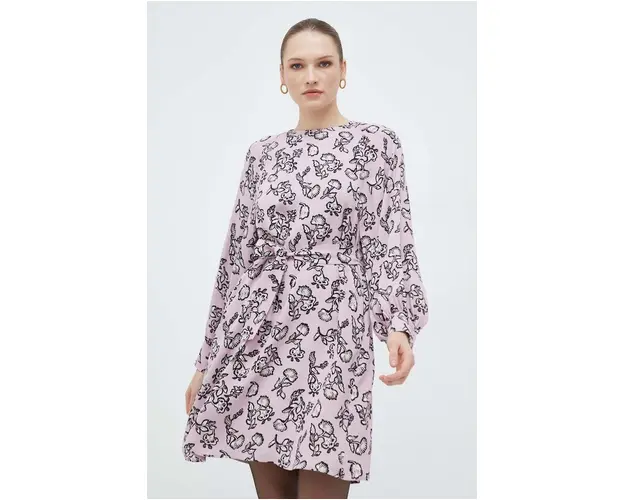Weekend Max Mara rochie culoarea roz, mini, evazati 2415220000000