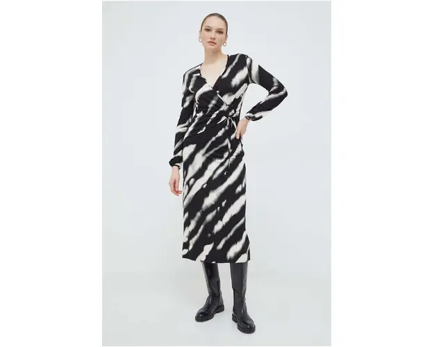 Weekend Max Mara rochie culoarea negru, maxi, evazati 2415620000000