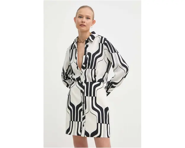 Marella rochie culoarea negru, mini, drept, 2413221093200