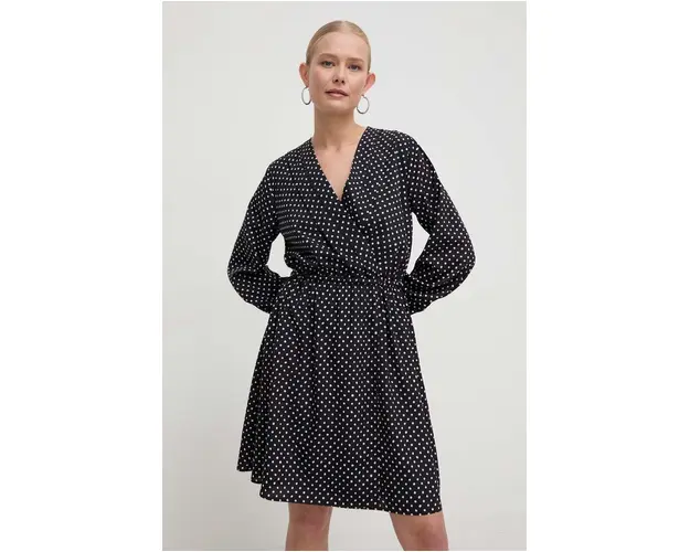 Marella rochie culoarea negru, mini, evazati 2413220000000