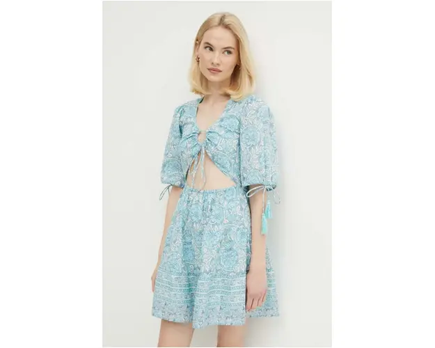 Pepe Jeans rochie din bumbac MARGOT mini, evazati, PL953478