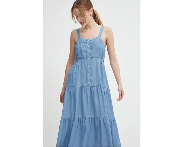 Pepe Jeans rochie EDITH midi, evazati, PL953483