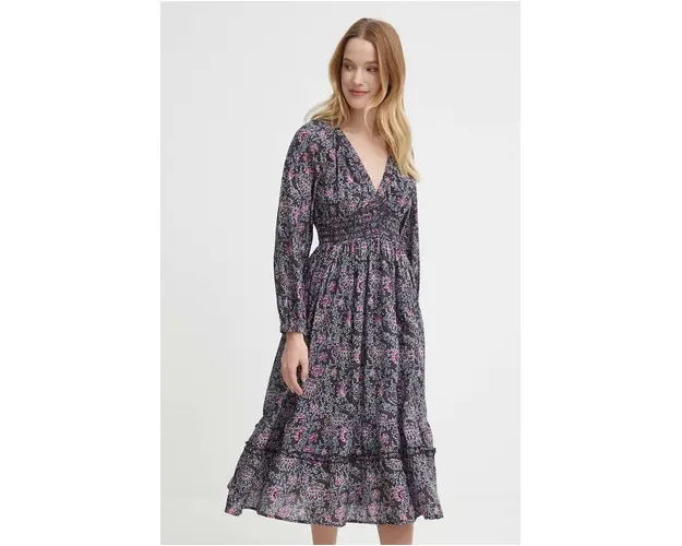 Pepe Jeans rochie DIVINIA culoarea gri, mini, evazati, PL953489
