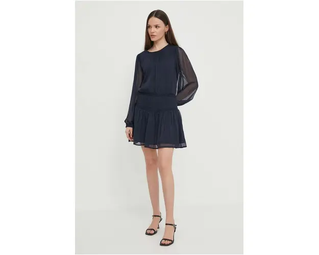 Pepe Jeans rochie culoarea albastru marin, mini, evazati
