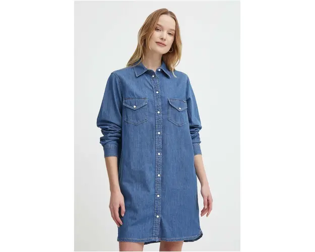 Pepe Jeans rochie jeans MAYA mini, drept, PL953509DP5