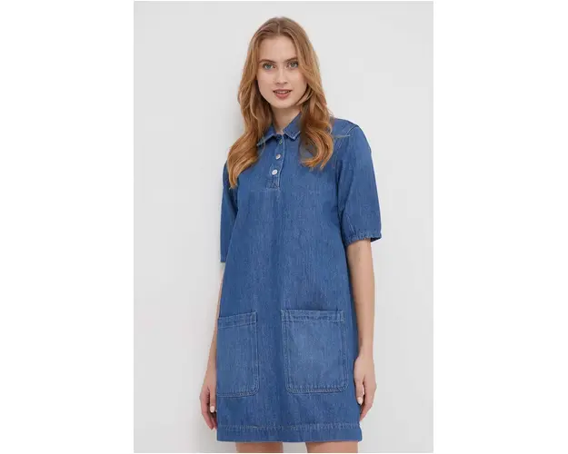Pepe Jeans rochie jeans mini, drept