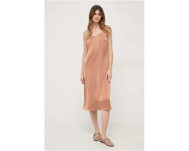 MAX&Co. rochie culoarea maro, mini, drept 2416220000000