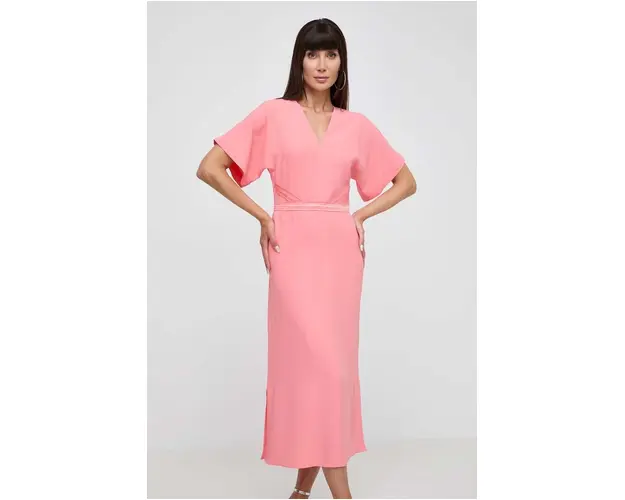 BOSS rochie culoarea roz, maxi, oversize, 50512822